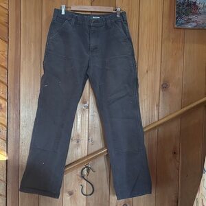 Carhartt Men’s Pants Gray 32x32 Relaxed Broken In workwear double-front